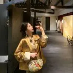 Floral Gold Foil Satin Jacket