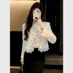 Lace Cropped Jacket - Image 10