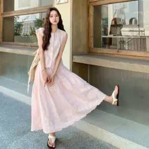 Embroidered Two-Piece Skirt Set