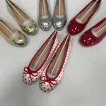 Red Polka Dot Bow Ballet Flats - Image 2