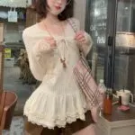 Vintage Faux Fur & Lace 3-Piece Outfit - Image 7