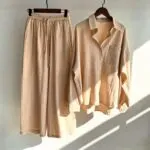 Women’s Summer Loose 2-Piece Co-Ord Set with Wide-Leg Pants - Image 11