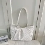 Polka Dot Large Capacity Tote Bag - Image 4