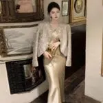 Chic Satin Two-Piece Dress Set - Image 12