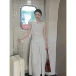 French Striped Two-Piece Co-Ord Set
