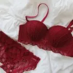 Luxury Wine Red Wireless Push-Up Half Cup Bra & Panty Set - Image 2