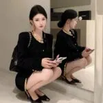 Sequin Tweed Jacket & Mini Skirt - Image 5