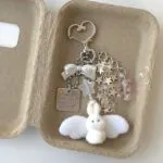 Sweet Angel Bunny CCD Camera Charm Keychain - Image 3