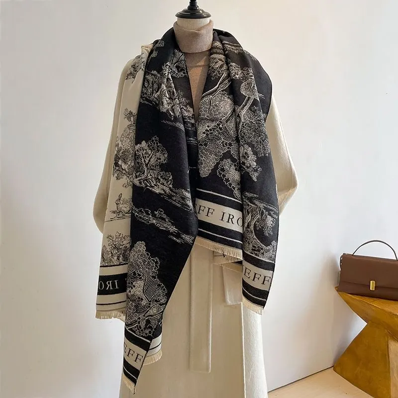 Main Images2 Oversized Faux Cashmere Winter Scarf - Image 1