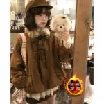Vintage Faux Fur & Lace 3-Piece Outfit - Image 2