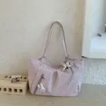 Polka Dot Large Capacity Tote Bag - Image 9