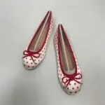 Red Polka Dot Bow Ballet Flats - Image 4