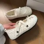 Floral Mary Jane White Flats - Image 6