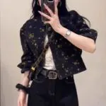 Vintage Floral Print Denim Jacket - Image 2