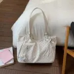 Polka Dot Large Capacity Tote Bag - Image 7