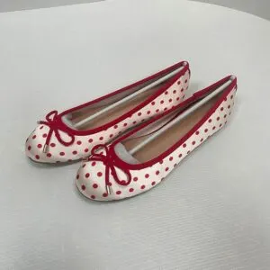 Red Polka Dot Bow Ballet Flats