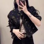 Vintage Floral Print Denim Jacket - Image 3