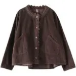 Corduroy Lace Trim Short Jacket - Image 5
