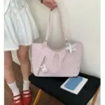 Polka Dot Large Capacity Tote Bag - Image 10