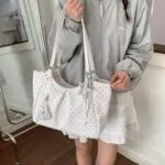 Polka Dot Large Capacity Tote Bag - Image 12