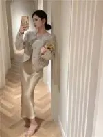 Chic Satin Two-Piece Dress Set - Image 8