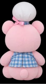 Teddy Bear Plush Toy with Bow & Plaid Dress - Image 3
