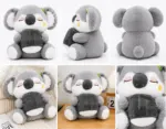 Cute Koala Plush Toy with Chocolate Cushion - Image 4