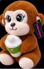 Cute Brown Monkey Plush Toy with Soft Fur - Image 3
