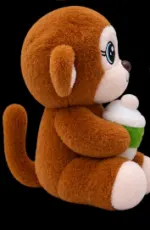 Cute Brown Monkey Plush Toy with Soft Fur - Image 2