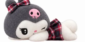 Cute Skull Plaid Dress Plush Toy