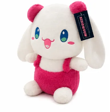 Cute White & Pink Bunny Plush