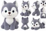 Cute Gray & White Husky Plush Toy - Image 7