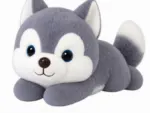 Cute Gray & White Husky Plush Toy - Image 5