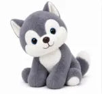 Cute Gray & White Husky Plush Toy