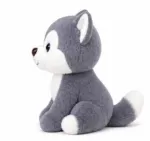 Cute Gray & White Husky Plush Toy - Image 2