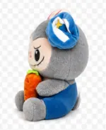 Labubu Plush Toy with Carrot & Blue Outfit - Image 4