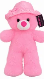 Teddy Bear Plush Toy with Floral Hat - Image 4