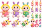 Cute Plush Bunny Flower Doll - Image 6