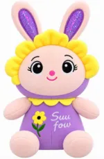 Cute Plush Bunny Flower Doll - Image 3