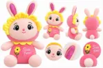 Cute Plush Bunny Flower Doll - Image 2