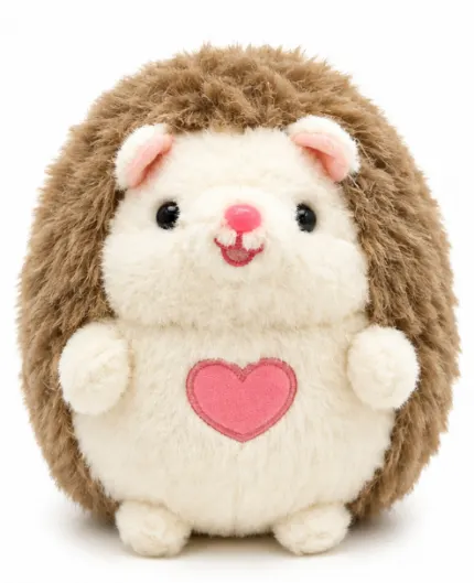 Cute Hedgehog Plush Toy with Heart