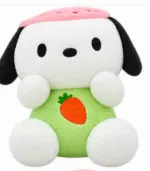 Cute Green Puppy Plush Toy with Carrot