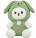 Cute Kawaii Pink & Green Bear Plush Toy - Image 6