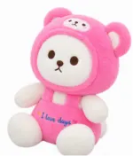 Cute Kawaii Pink & Green Bear Plush Toy