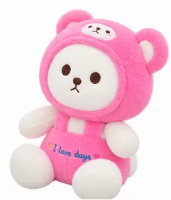 Cute Kawaii Pink & Green Bear Plush Toy