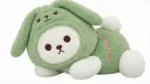 Cute Kawaii Pink & Green Bear Plush Toy - Image 4