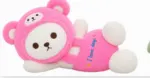 Cute Kawaii Pink & Green Bear Plush Toy - Image 3