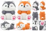 Cute Gray & Orange Fox Plush Toy - Image 6