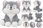 Cute Gray Husky Plush Toy - Image 6