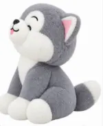 Cute Gray Husky Plush Toy - Image 3